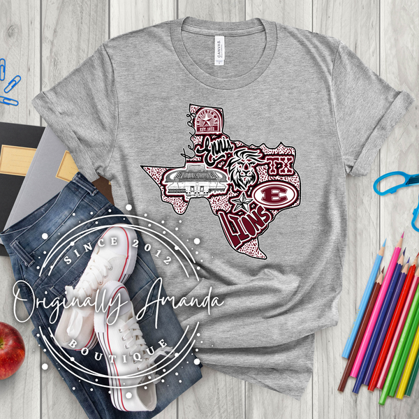 Hand Drawn Ennis, TX Tee
