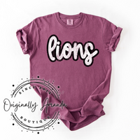 Script Lions Tee