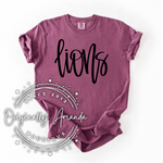 Lions Script Tee
