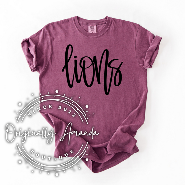 Lions Script Tee
