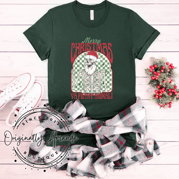 Merry Christmas Ya Filthy Animal Tee