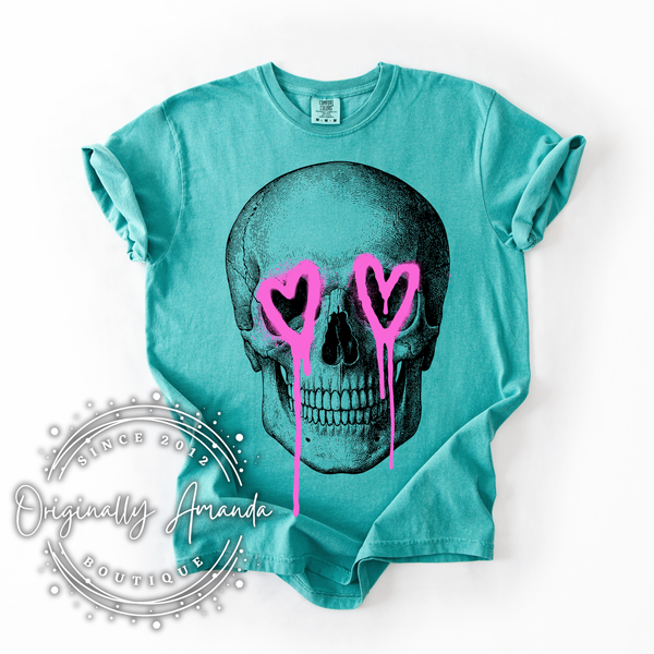 Skull Heart Eyes Tee