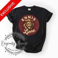 Ennis Lions Retro Lion Tee