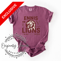 Ennis Lions Doodle Design Tee