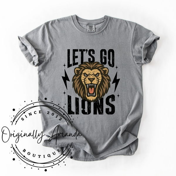 Let's Go Lions Bolt Tee