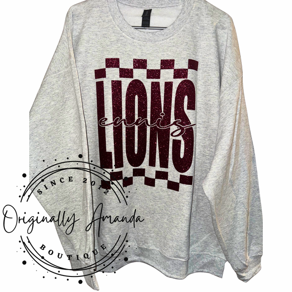 Ennis Lions Glitter Tee