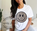 Leopard Happy Face Tee