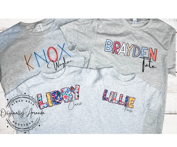 Custom Name Tees