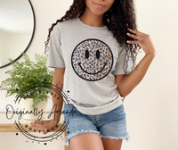 Leopard Happy Face Tee
