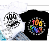 100 Days of School - Black or White