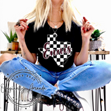 Checkered Ennis TX Tee