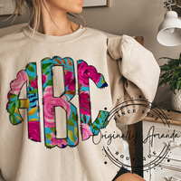 Floral Monogram Top