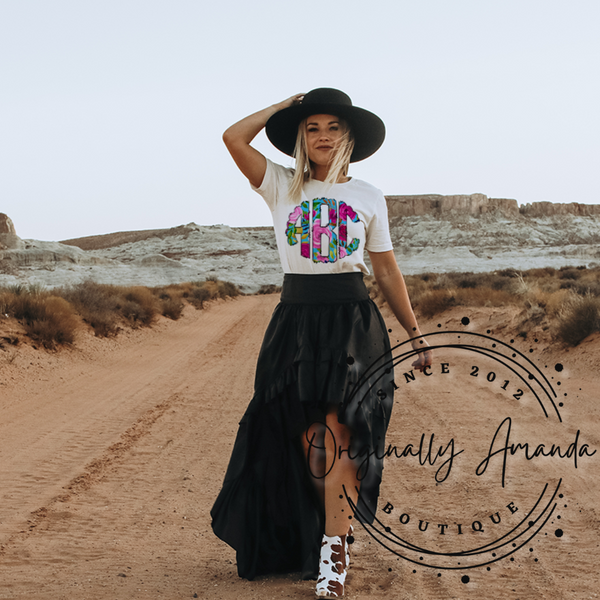 Floral Monogram Top