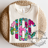 Floral Monogram Top
